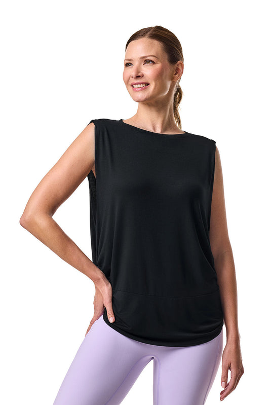 Women's Supine Twist Yoga Tank | Black Coolibar