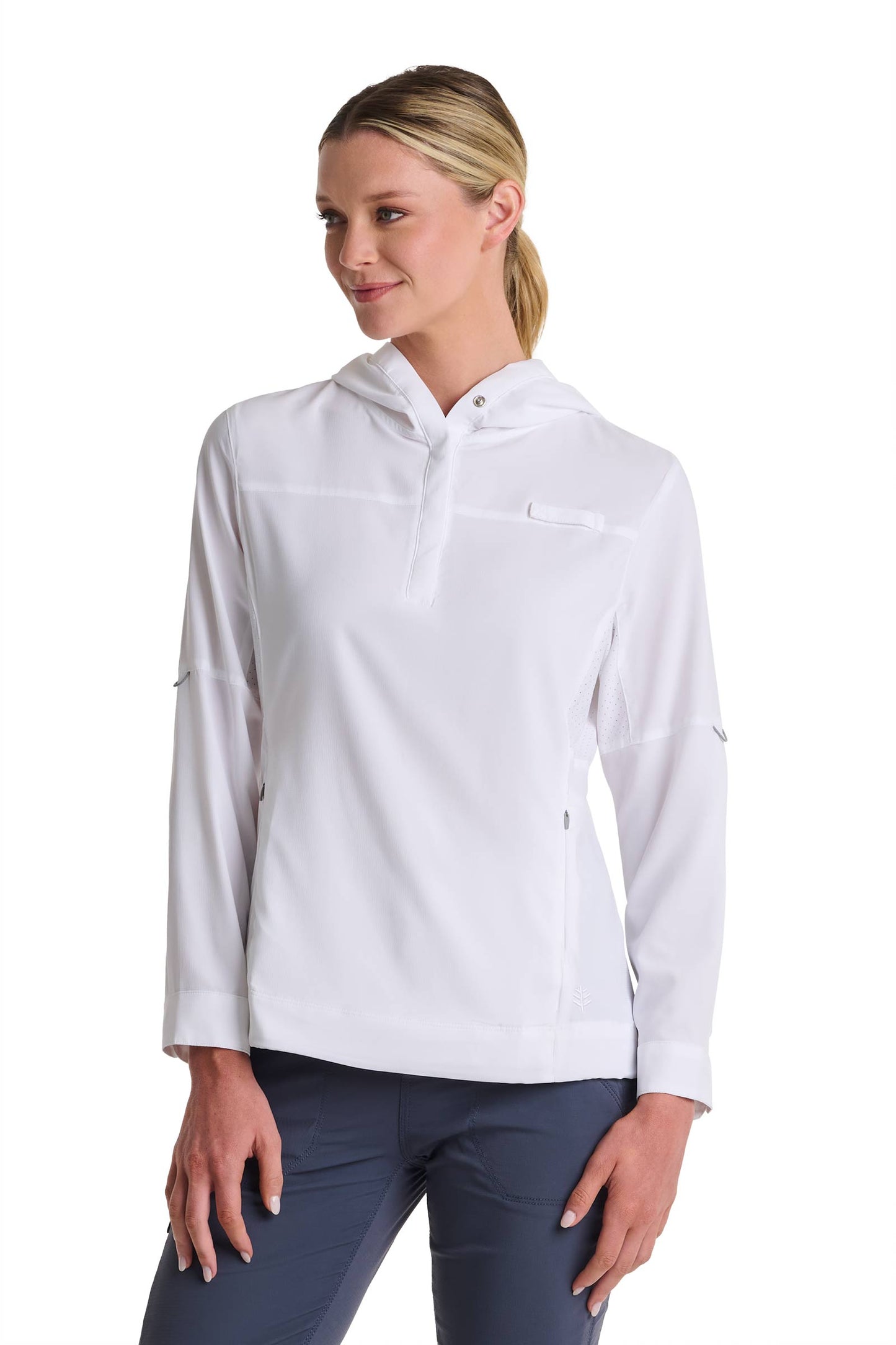 Women's Sea Spray Henley Hoodie | White