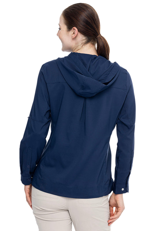 Women's Sea Spray Henley Hoodie | Navy