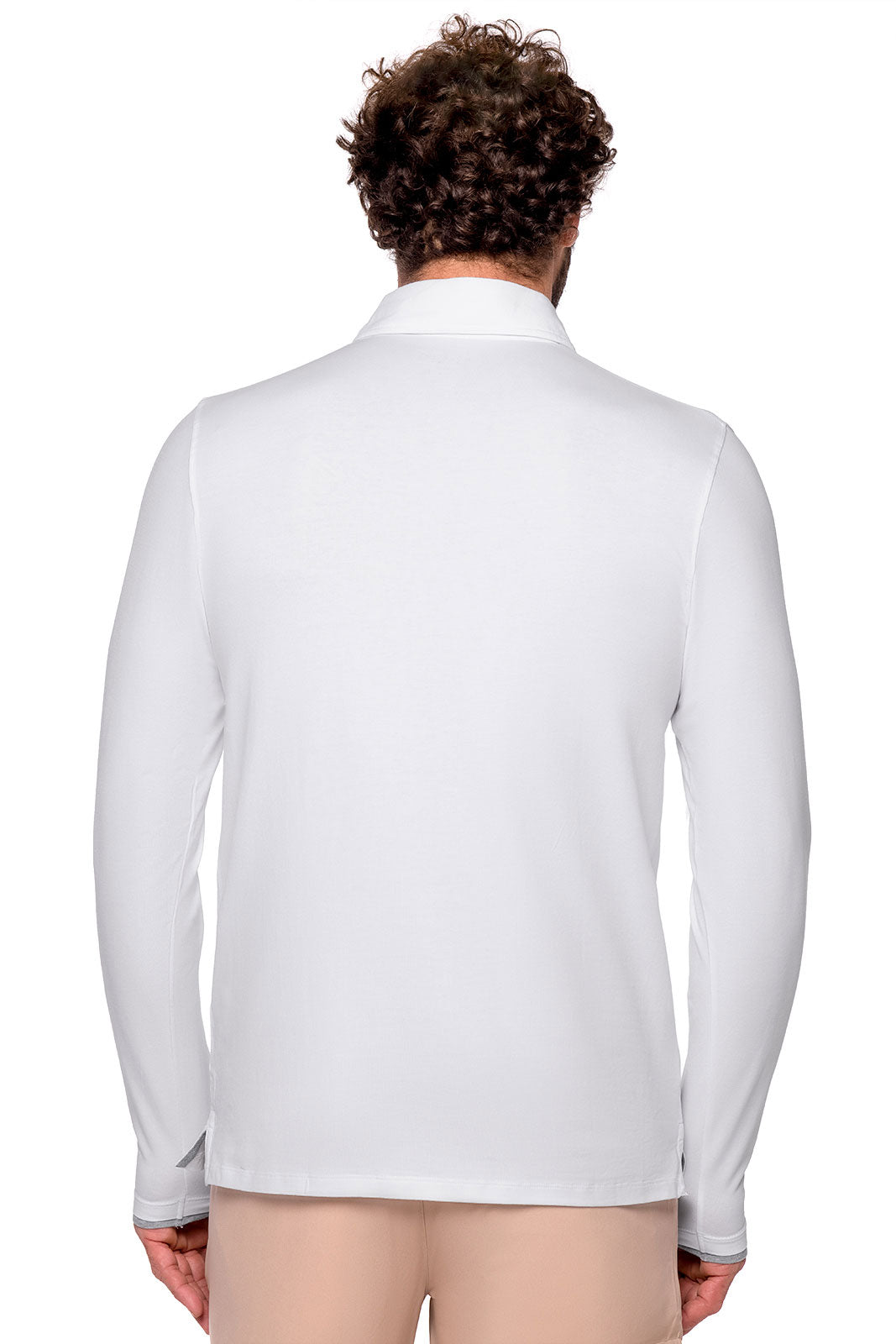 Men's Bal Harbour Long Sleeve Polo with Thumbholes | White
